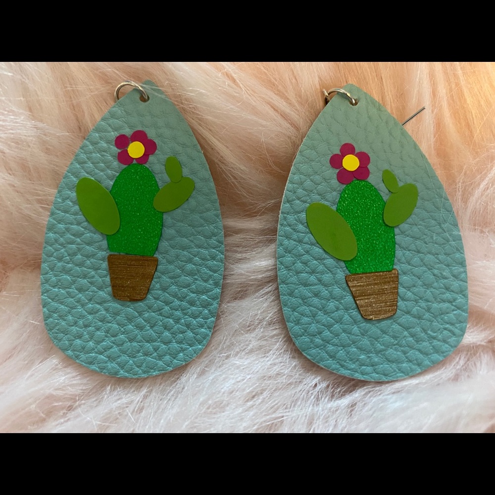 Custom leather earrings